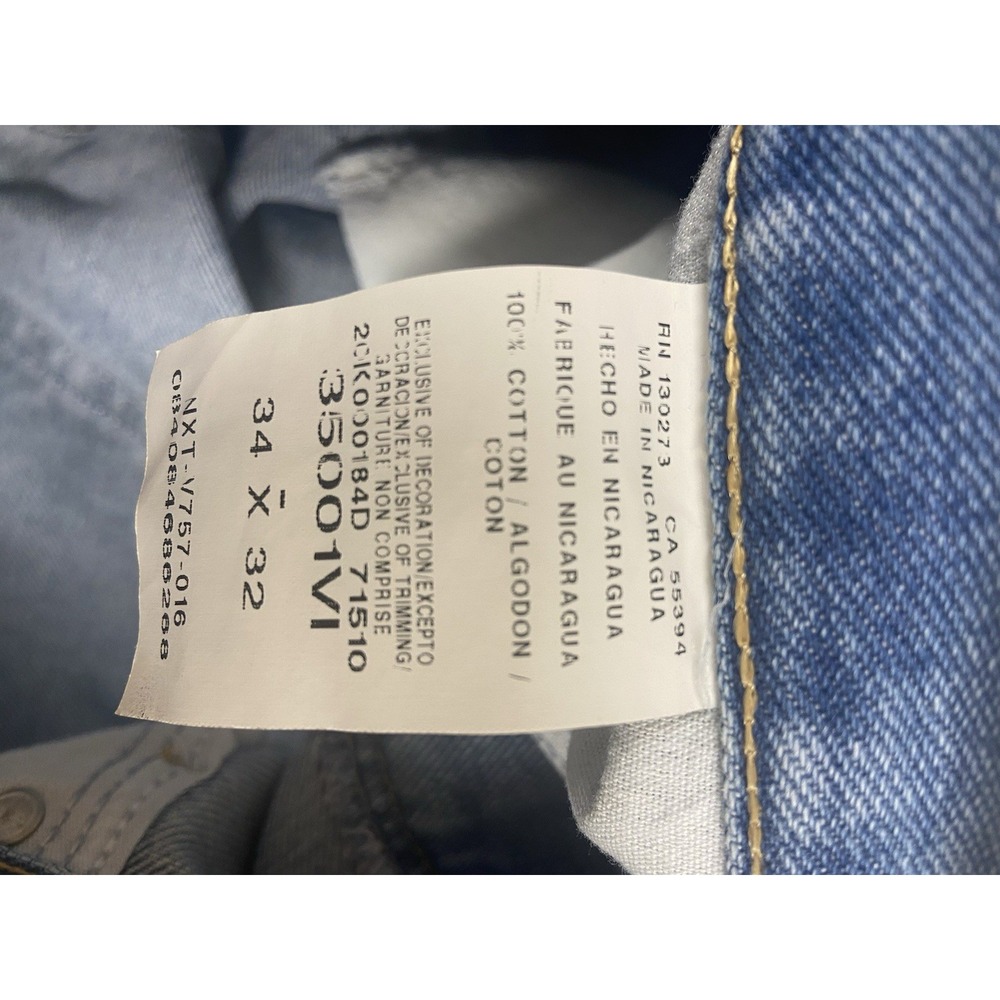 New Wrangler Jeans Mens 34x32 Blue‎ Rugged Wear Relaxed Fit 100% Cotton 35001VI - Picture 6 of 8